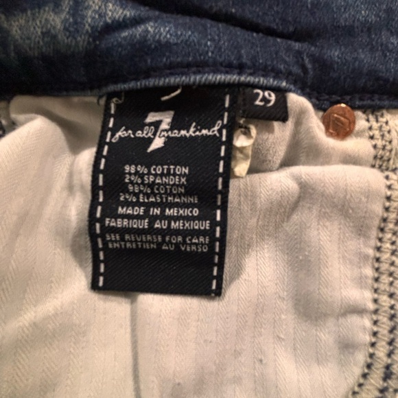 7FAM 7 for all mankind guenevere ankle skinny Jeans size 29 - Picture 3 of 3